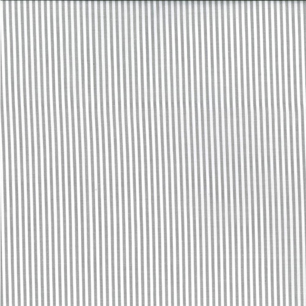 Oh Sew Crafty Limited Grey Chambray 100% Yarn Dyed Cotton Fabric Candy Stripes Lines 144Cm Wide (Sold Per Half Metre) (Grey)