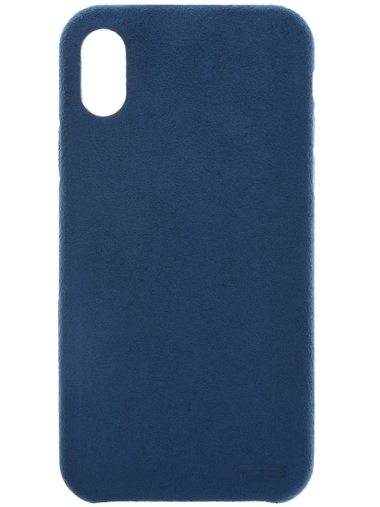 Power Support Ultrasuede Air Jacket Protective Case for Apple iPhone XS/X - Blue [Microfibre Surface I Qi Compatible I I Very Thin and Ultra Light] - PGK-81