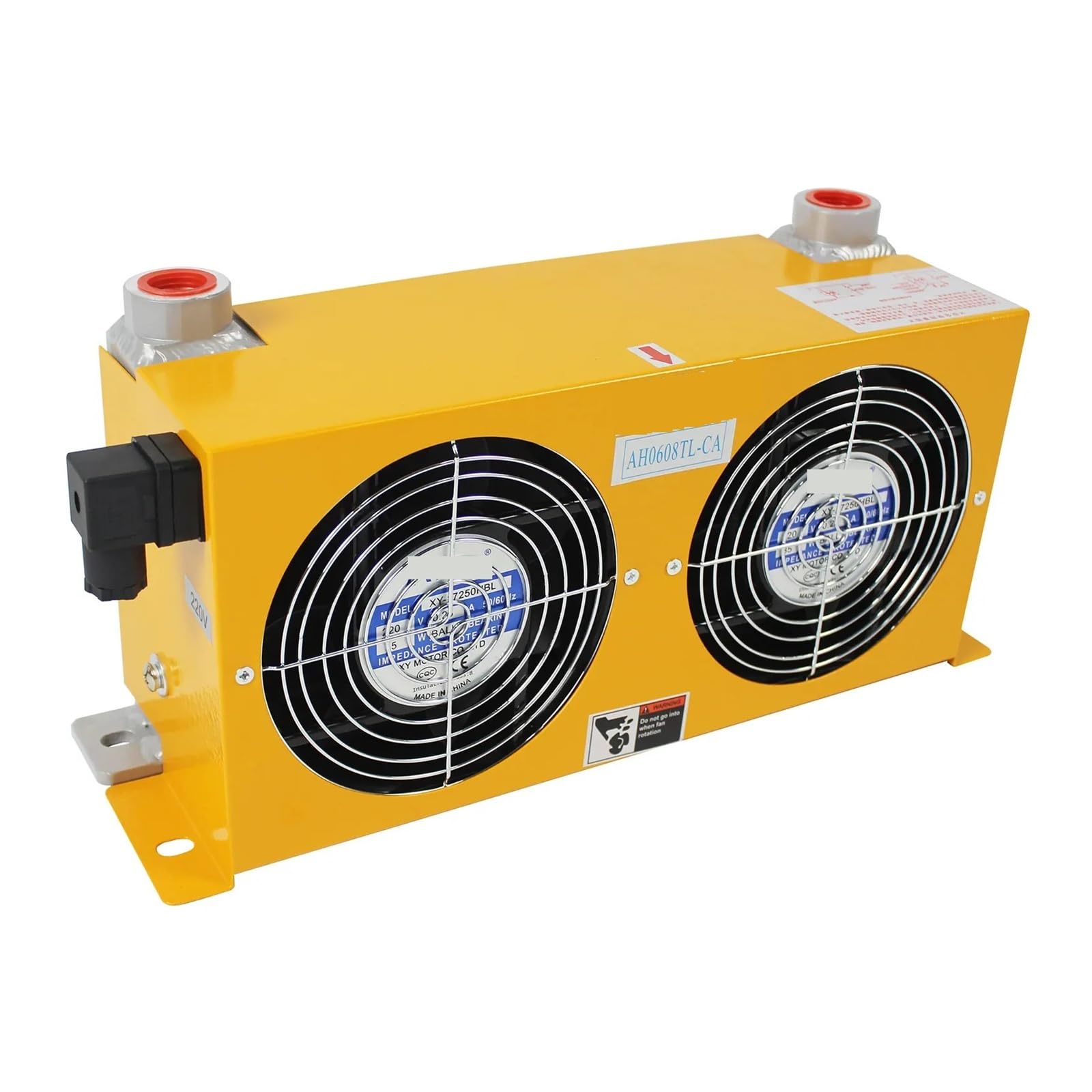 AH0608TL-CA Radiador de flujo 60 l/min Enfriador aceite Intercambiador calor aire Placa Pasador Sistema hidráulico Reducción rápida de temperatura(AC220)