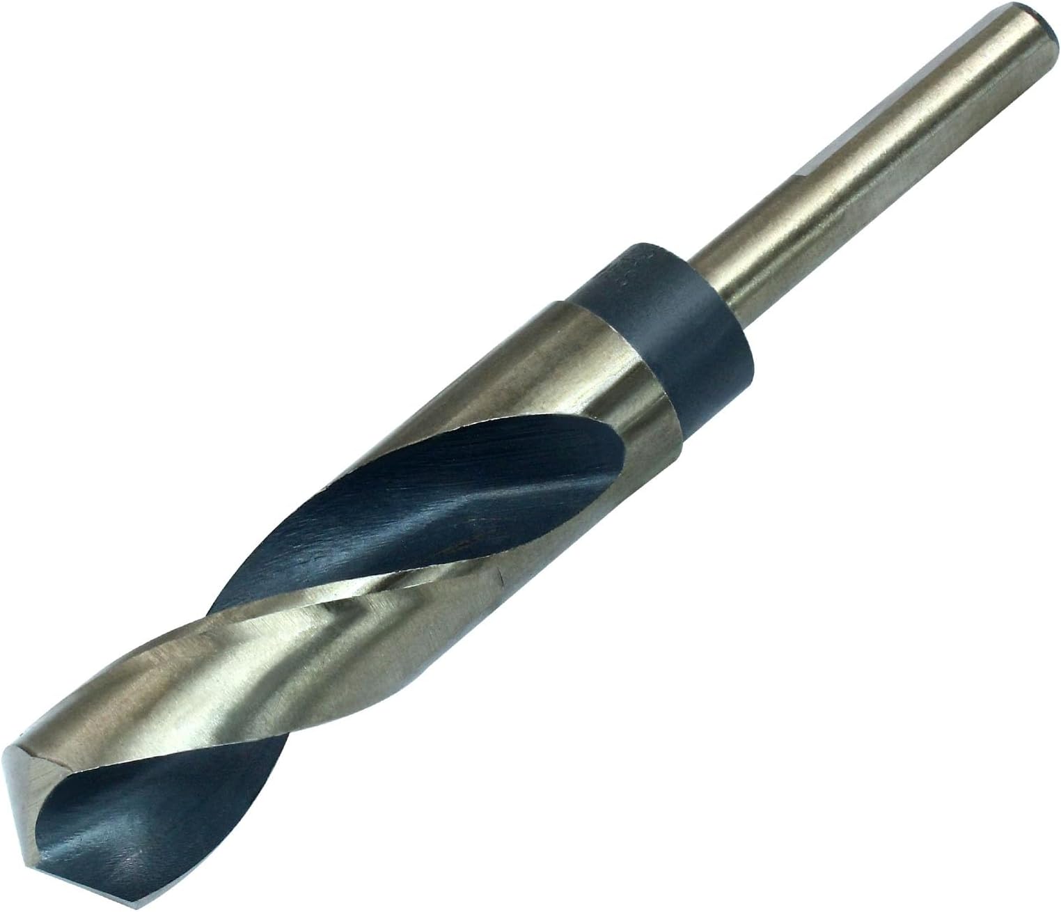 Litoexpe Reduced Shank Twist Drill Bits 22mm with 10mm (3/8") Shank, Titanium Coated High Speed Steel 4341, Ideal for Stainless Steel Aluminum Alloy Metal Copper Plastic Wood