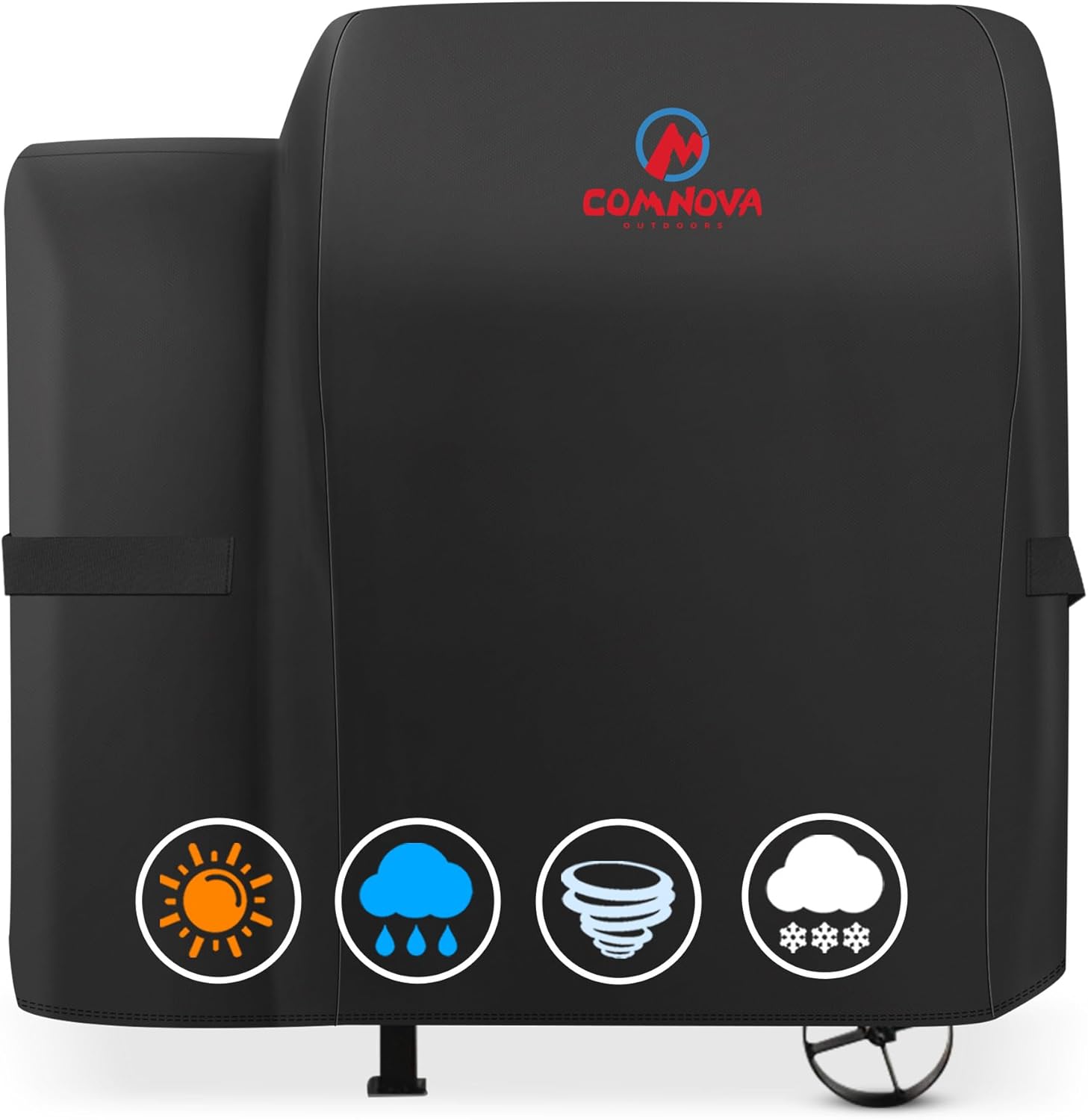 Comnova Grill Cover for Pit Boss 700FB - 600D Wood Pellet Smoker Cover for Pitboss Waterproof & Heavy Duty, Premium Pellet BBQ Cover for Pit Boss 400FB, 700FB, Lexington 500, Pro 600 and Z Grill 550B Black - Pit Boss 700FB - Image 1 of 7