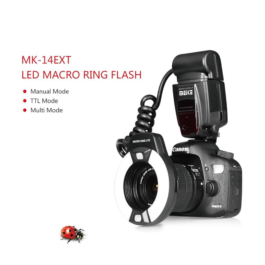Amazon.com : MEKE MK-14EXT-C E-TTL Macro LED Ring Flash with