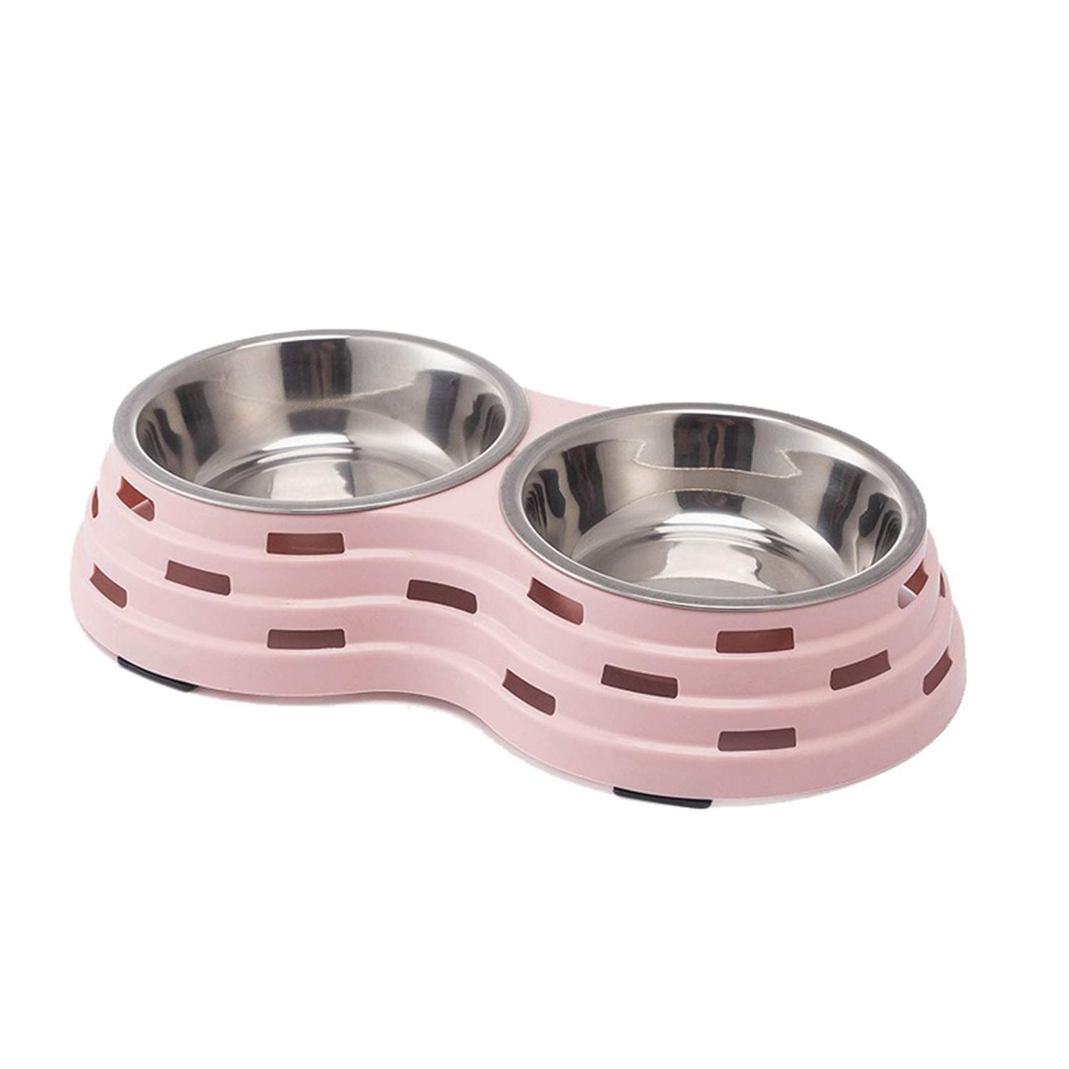 Emily Pets Pet Stainless Steel Double Diner Dog and Cat Food Bowl Set with Anti Slip with Cute Modeling Pet Food Water Feeder(L,Pink-41.5 * 22 * 7cm) (B091Q4VZJ5) Amazon Price History, Amazon Price Tracker