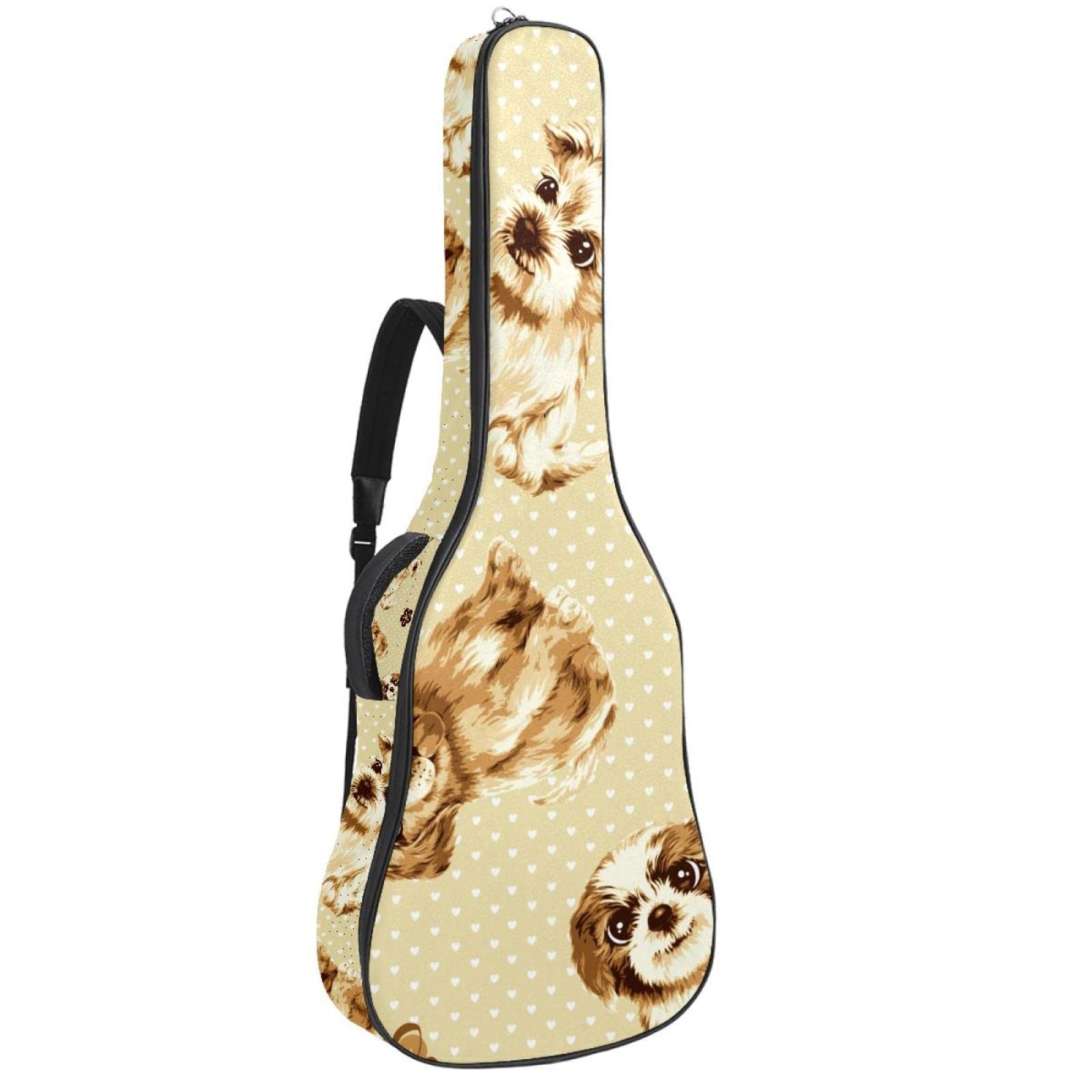 Torba na gitarę akustyczną, wodoodporny plecak, gruby, miękki, wyściełany, gitary akustyczne i elektryczne, gitara klasyczna, kolor2, 42.9x16.9x4.7 in, Organizer do torby