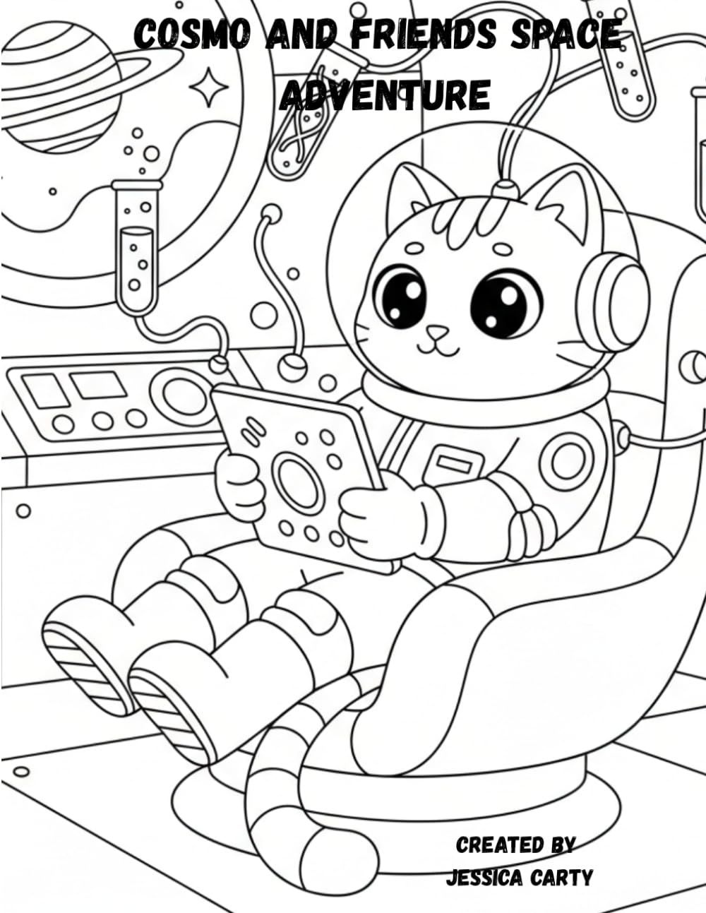 Cosmo and Friends Space Adventure: Coloring Book for ages 6 and up