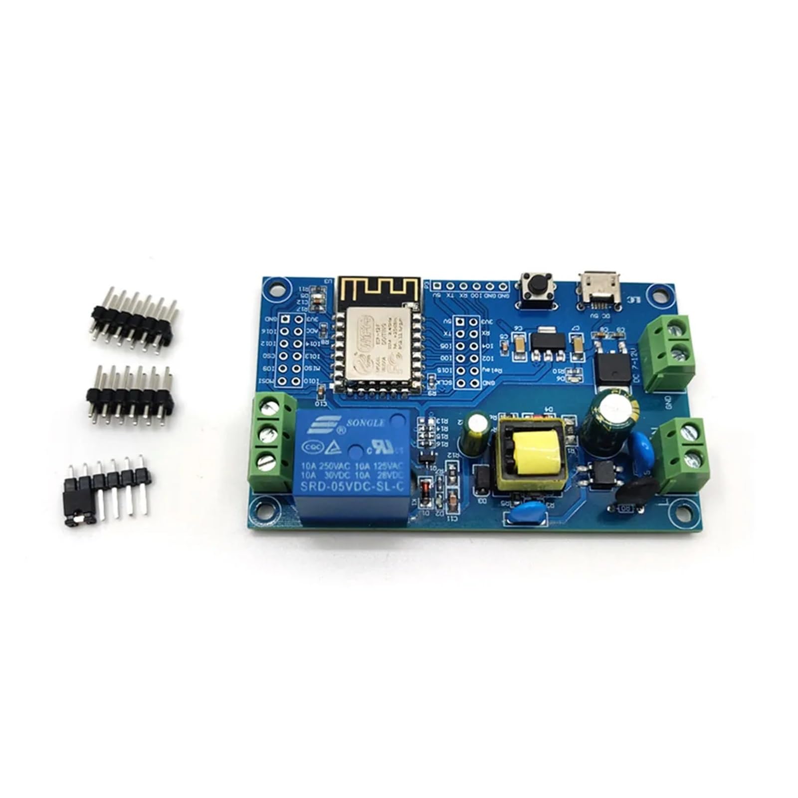 Modulo relè PLC Modulo relè ESP8266 WF ESP-12F Scheda di sviluppo alimentazione AC90-250V/DC7-12V/USB5V