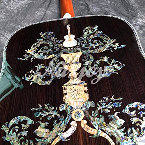 GaYouny Guitare Acoustique de Bois de Bois Solide de 41 Pouces, Toute la Guitare Solide Beatirce (Color : Guitar and… - Les Beatles, Paul McCartney, John Lennon, RIngo Starr, George Harrison GaYouny Guitare Acoustique de Bois de Bois Solide de 41 Pouces, Toute la Guitare Solide Beatirce (Color : Guitar and… – Image 4