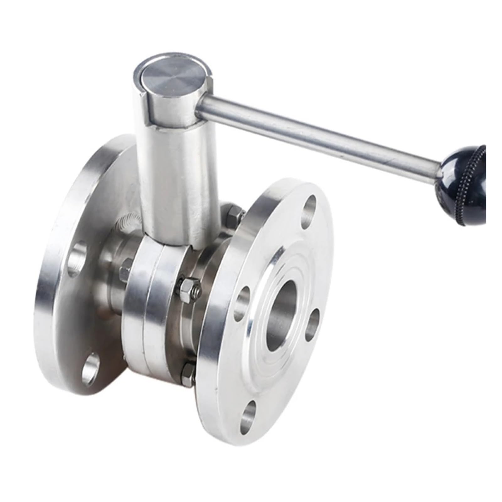 BALYDLUL G3/4" DN20 Stainless Steel 304 Sanitary Butterfly Valve Flange OD 100MM Silicone Sealing