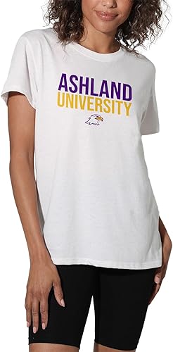 Colección oficial de camisetas sueltas con logotipo apilado para mujer, color blanco