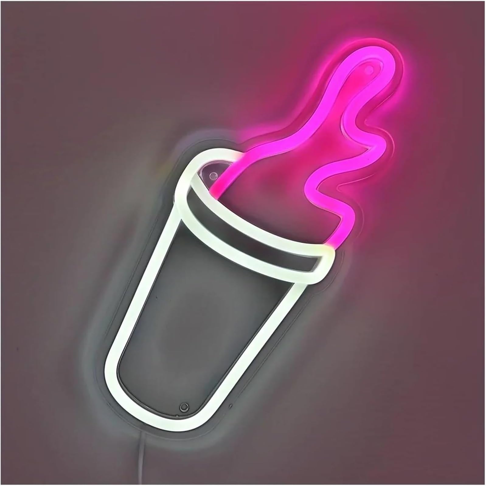 Lampe Néon D'Ambiance Apaisante Lampe Tasse À Thé Au Lait avec Lumières Néon, Meilleure Ambiance pour Un Magasin De