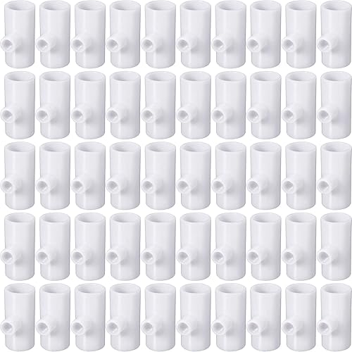 Outus Paquete de 50 accesorios de PVC para bebedero de pollo, accesorios de PVC totalmente automáticos para pezones de agua de pollo roscados,