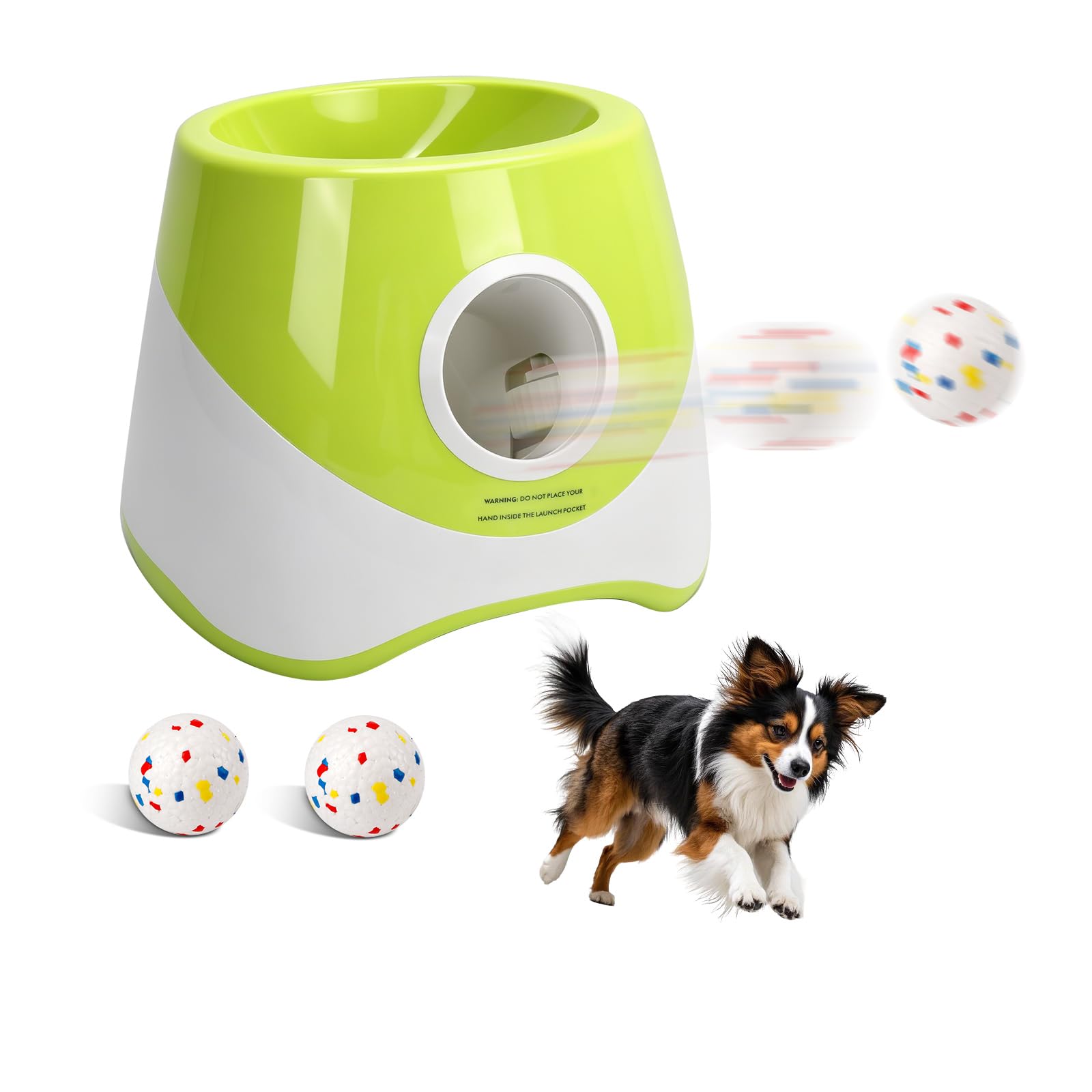 Lanceur de balle automatique pour chien, jouet interactif rechargeable pour animal de compagnie, lanceur de balle de tennis avec télécommande, 3 modes de distance de tir, 3 tennis ETPU