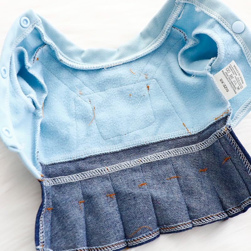 Vestido Princesa Denim para Perros Pequeños XL Azul miniatura 6