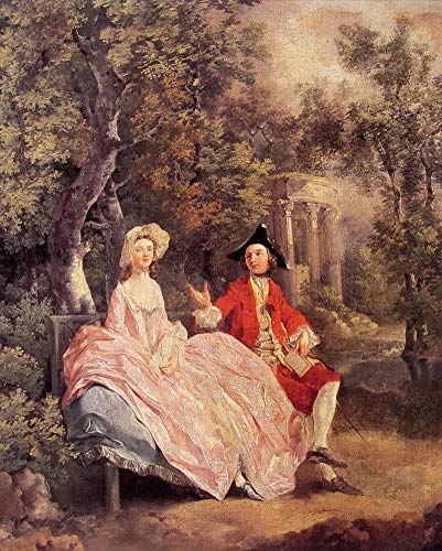Toile faite à la main Conversation dans un parc Gainsborough peinture