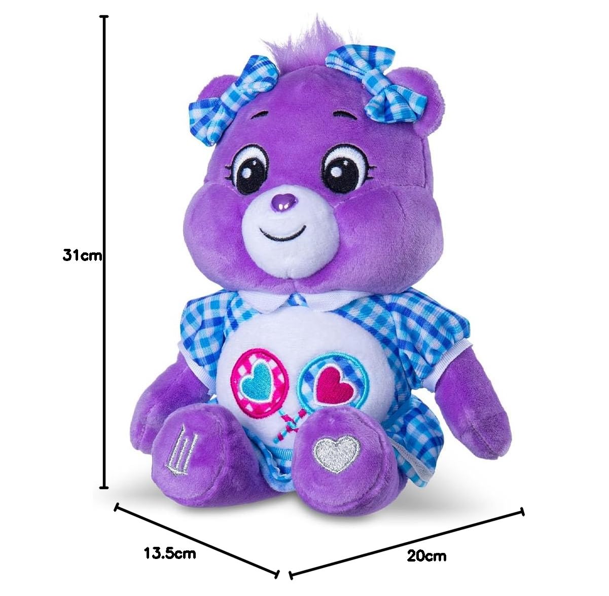 Basic Fun Orsetti del Cuore Peluche 22 cm – Care Bears x Wicked – Share Bear come Dorothy – Morbido e Collezionabile