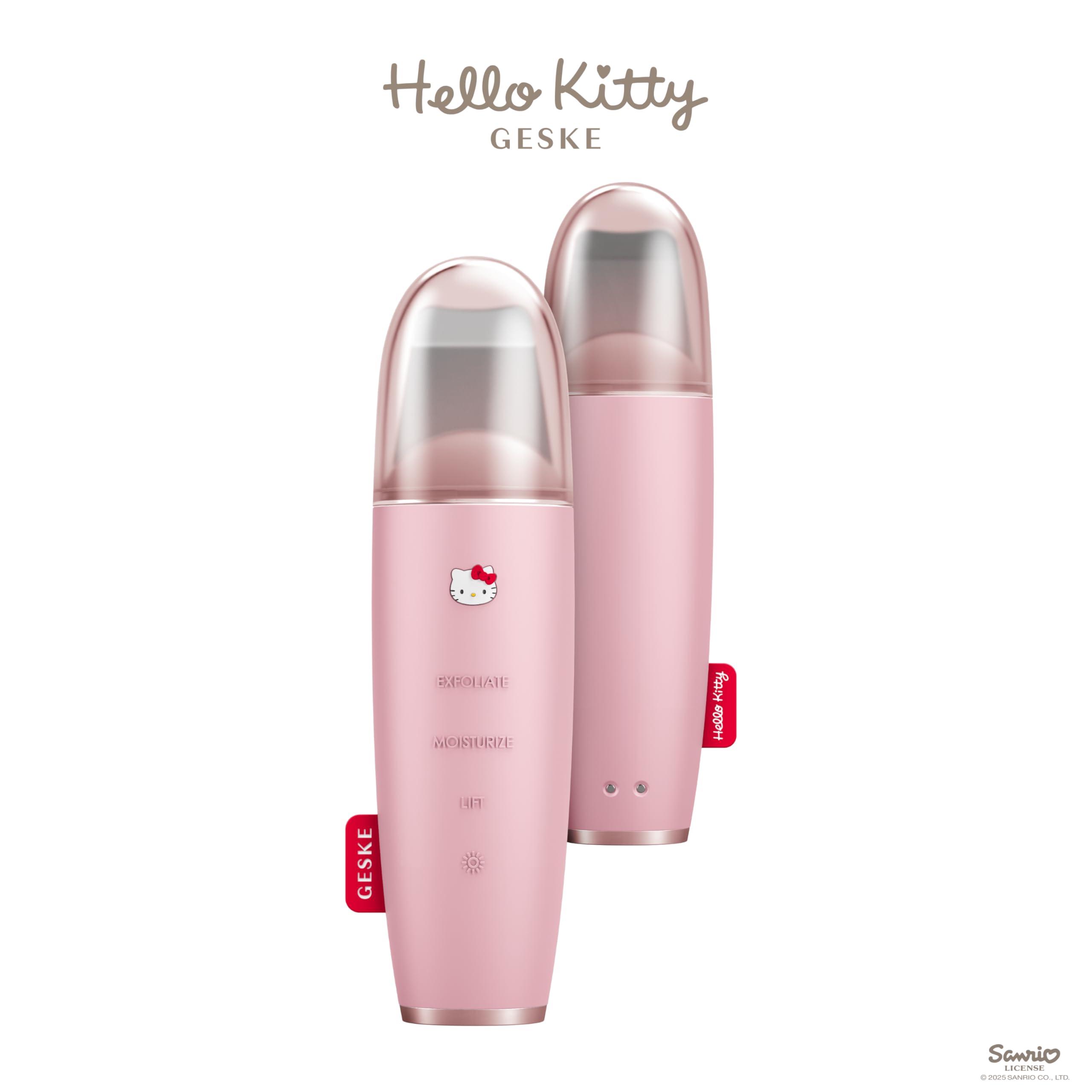 GESKE x Hello Kitty | Dispositivo a microcorrente per l'esfoliazione e la rimozione dei punti neri SmartAppGuided™ | 9 in 1 | Cura della pelle e pulizia del viso | Anti-età | Lifting facciale