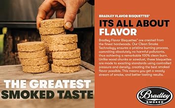 Bradley Smoker Bisquettes for Grilling and BBQ, Cherry Wood Blend, 120 Pack