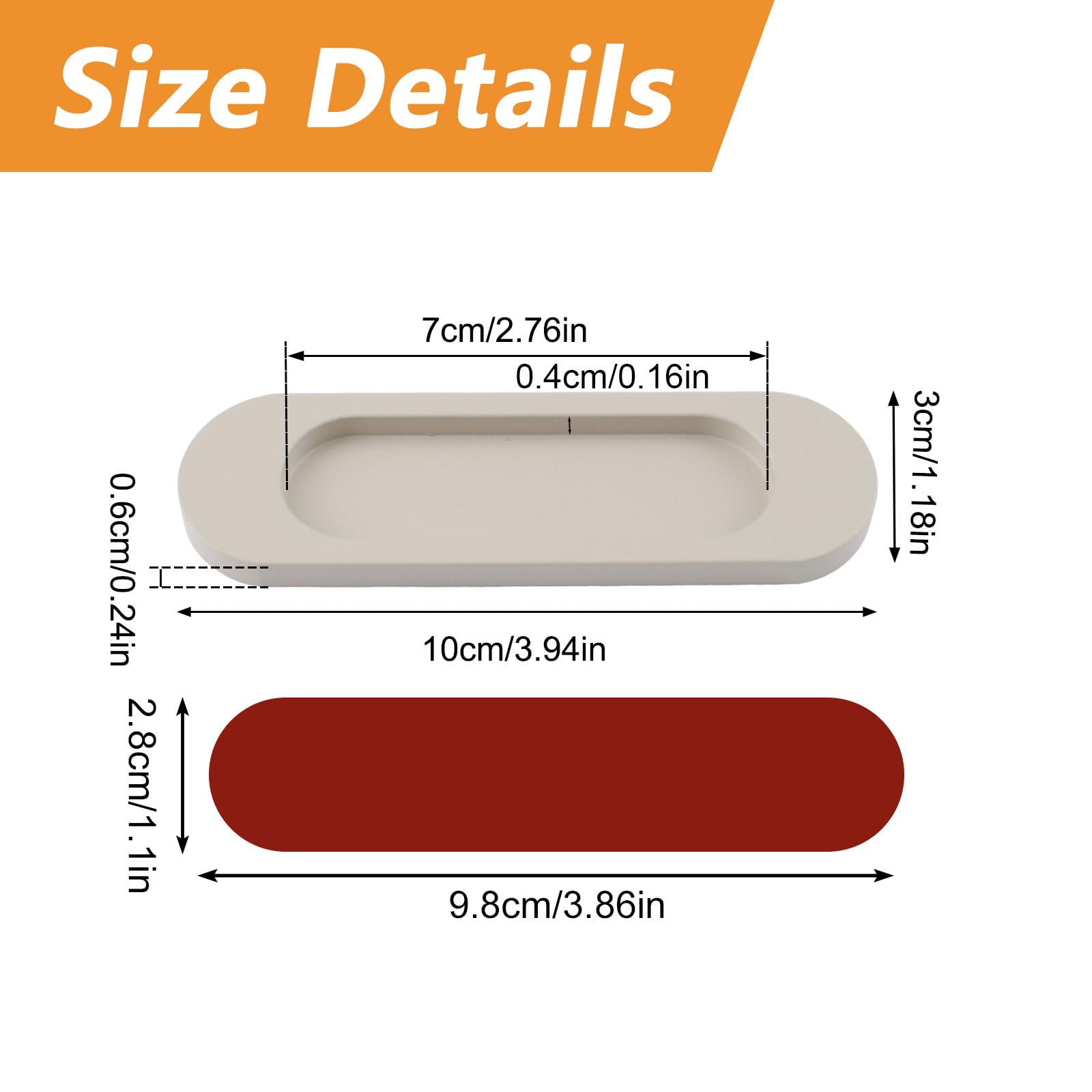 MOROBOR Self-Stick Oval Sliding Door Pulls - Image 2