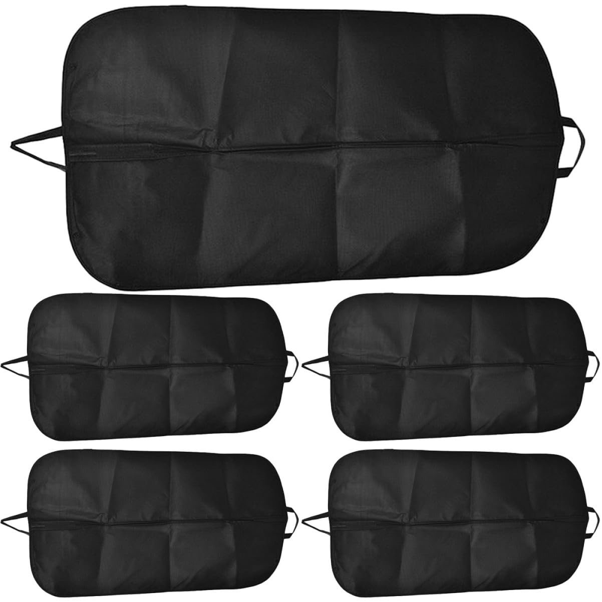 Fundas para Ropa de Traje Negras de Tela No Tejida, 5 Piezas | Reutilizables y Lavables, Plegables para Armario, Uso Familiar, Fáciles de Transportar