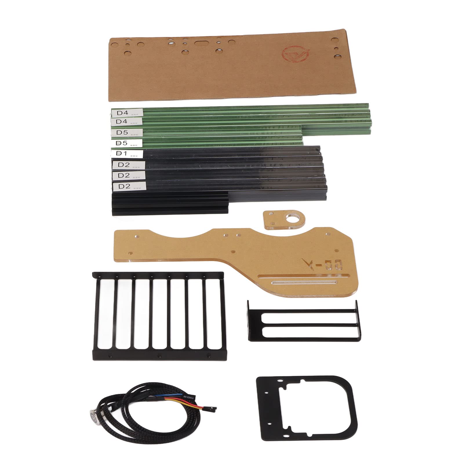 Generic Obudowa Komputera PC z otwartą ramą Aluminiowa Pionowa Płyta Główna ATX M ATX ITX Zgodna z płytą główną DIY Obudowa Komputera z Doskonałym Odprowadzaniem Ciepła do Budowy Stacji Roboczej do