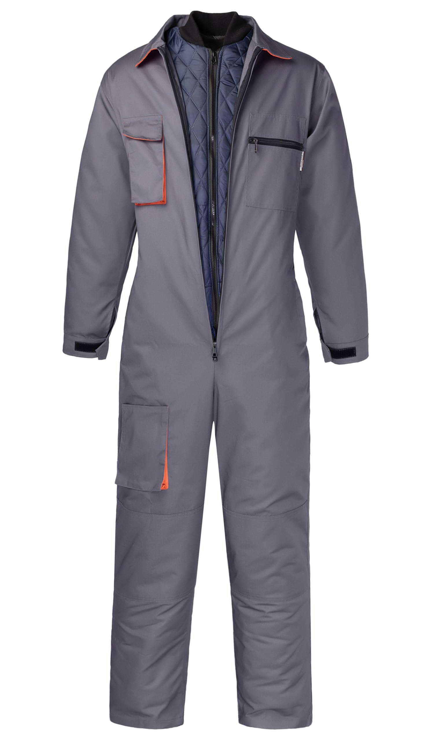 2 in 1 Invierno cálido Mono de Trabajo de Hombre de Manga Larga Ropa de Trabajo Acolchado Mono de Trabajo para Mecánicos