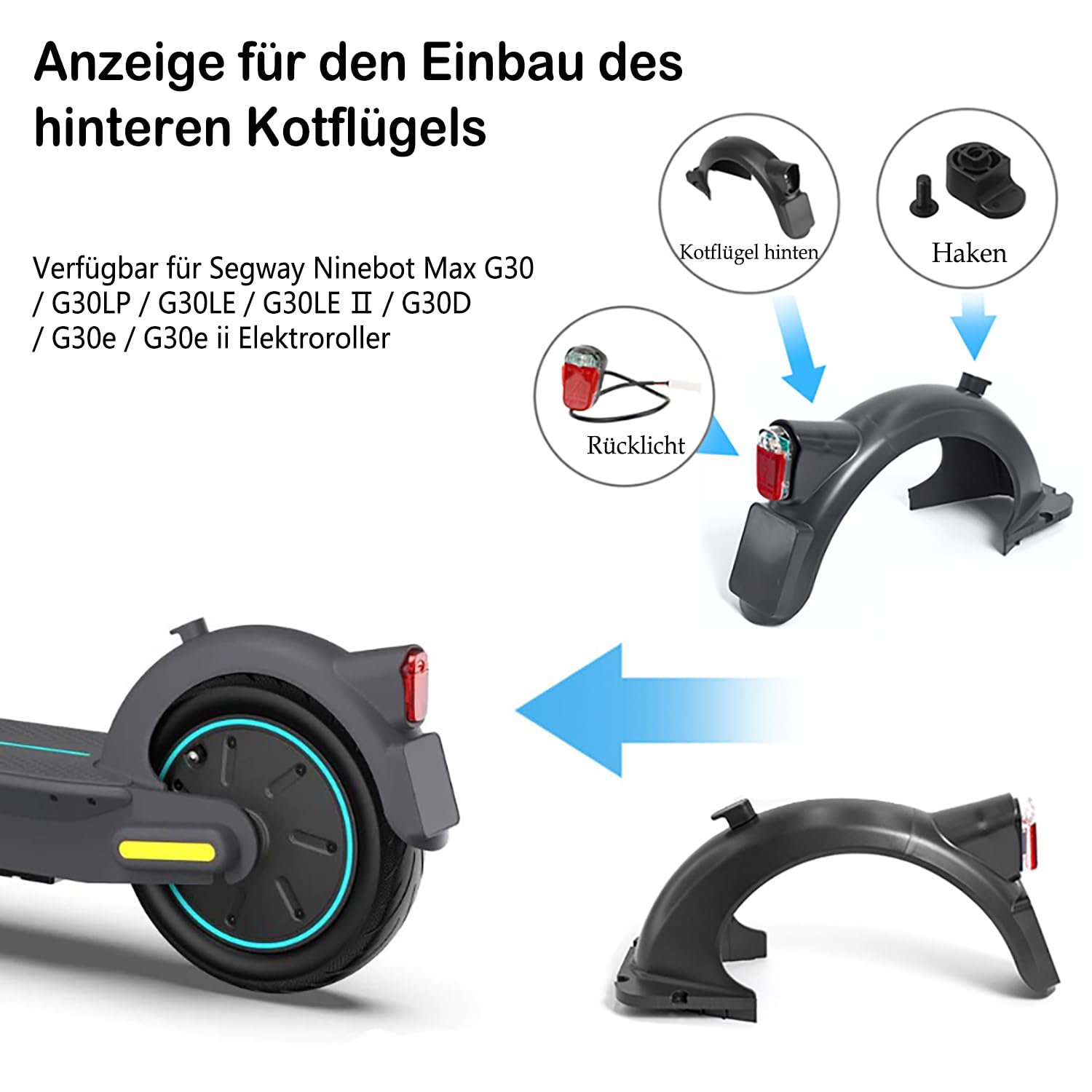Achterspatbord Beugel Achterlicht - € 24,95
