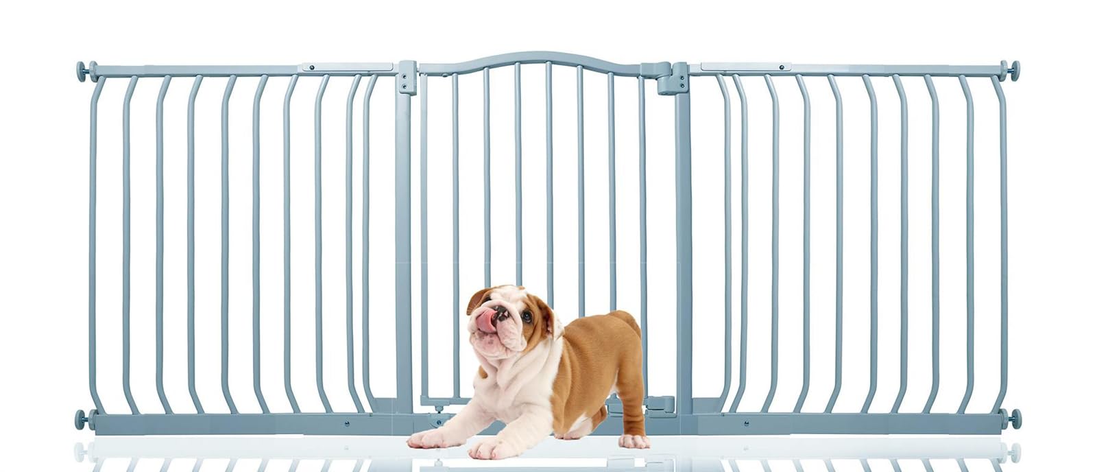 Bettacare Grey Curved Top Pet Gate, 179Cm - 188Cm, Matt Pressure Fit For Dogs And Puppies, Easy Installation Barrier