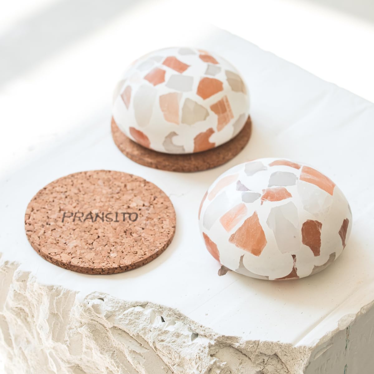 PRANSITO Broken Light Mochi, Original Rechargeable Wireless LED lamp, Bedside Selenite Mood Light with Colour Changing Design - Image 4