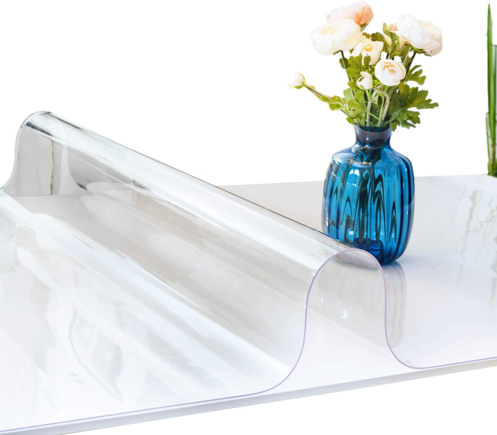 AWSAD Tovaglia Protettiva In PVC Trasparente 2mm - Antiscottatura E Antiolio - 90x90cm - 5
