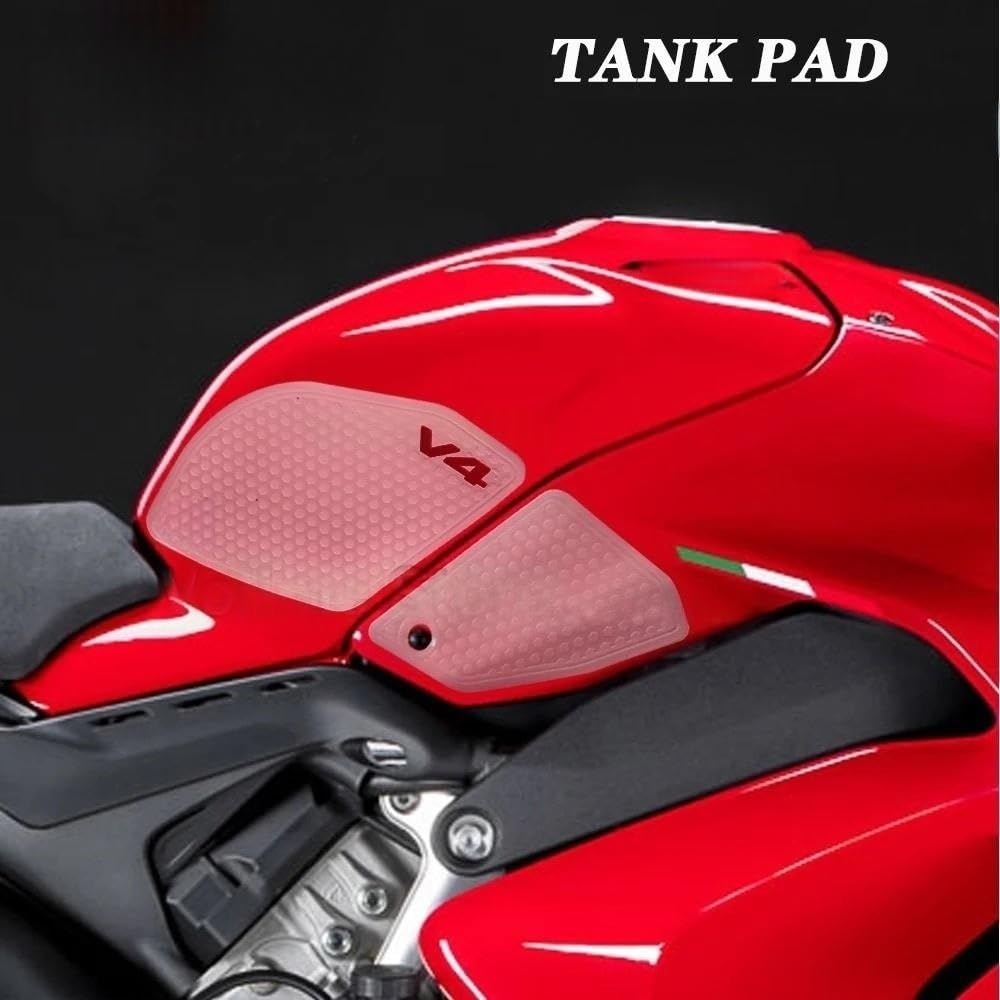 Moto Adesivo Copri Serbatoio Per Panigale V4 Tampone serbatoio | Per Panigale V4S /SP2 22 Decalcomanie laterali per impugnatura serbatoio Moto antiscivolo