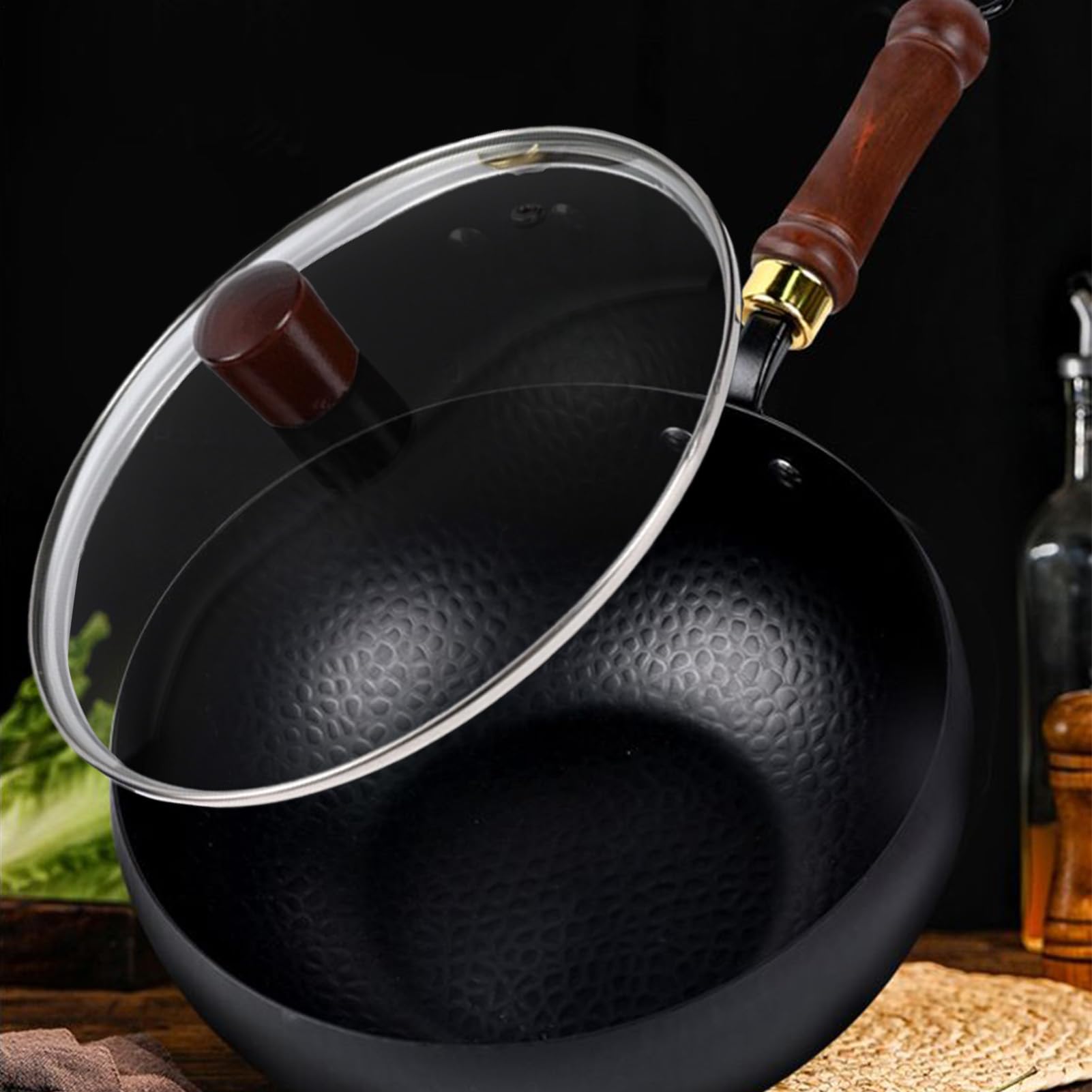 Cucina - Tradizionale In Ferro Stufa Ergonomico In Ferro Non Rivestito Con Coperchio, Stufa Da Cucina Affidabile, Attrezzature Da Cucina Durevole | Per La Casa, L'Esterno, I Ristoranti