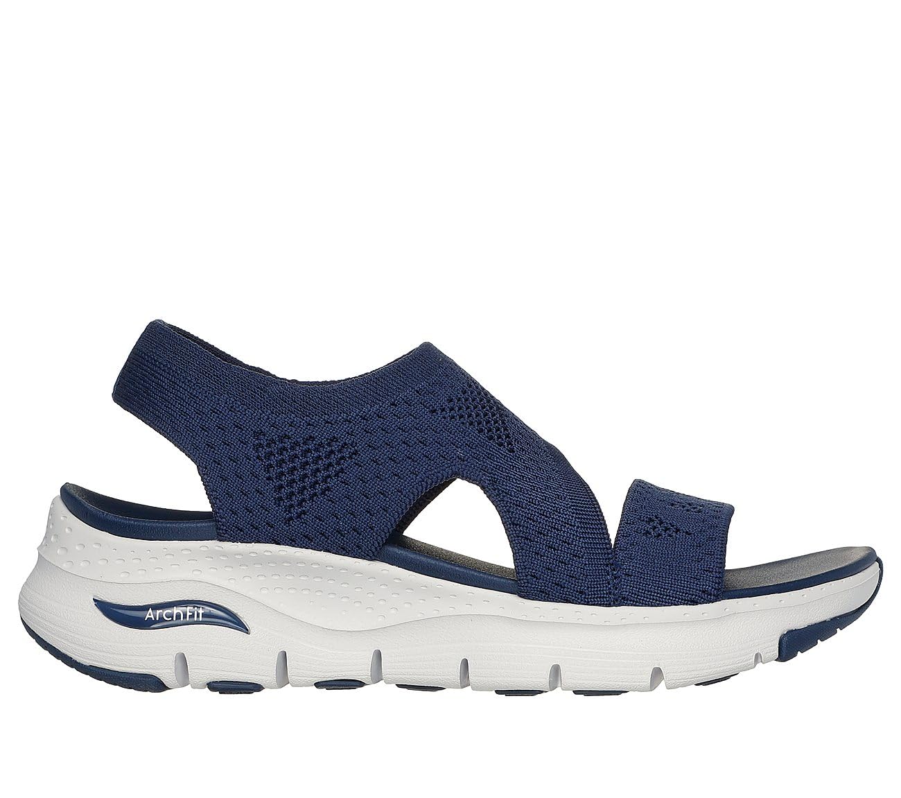 Skechers Women's Arch Fit Brightest Day Sandals, Navy Knit, 8 UK
