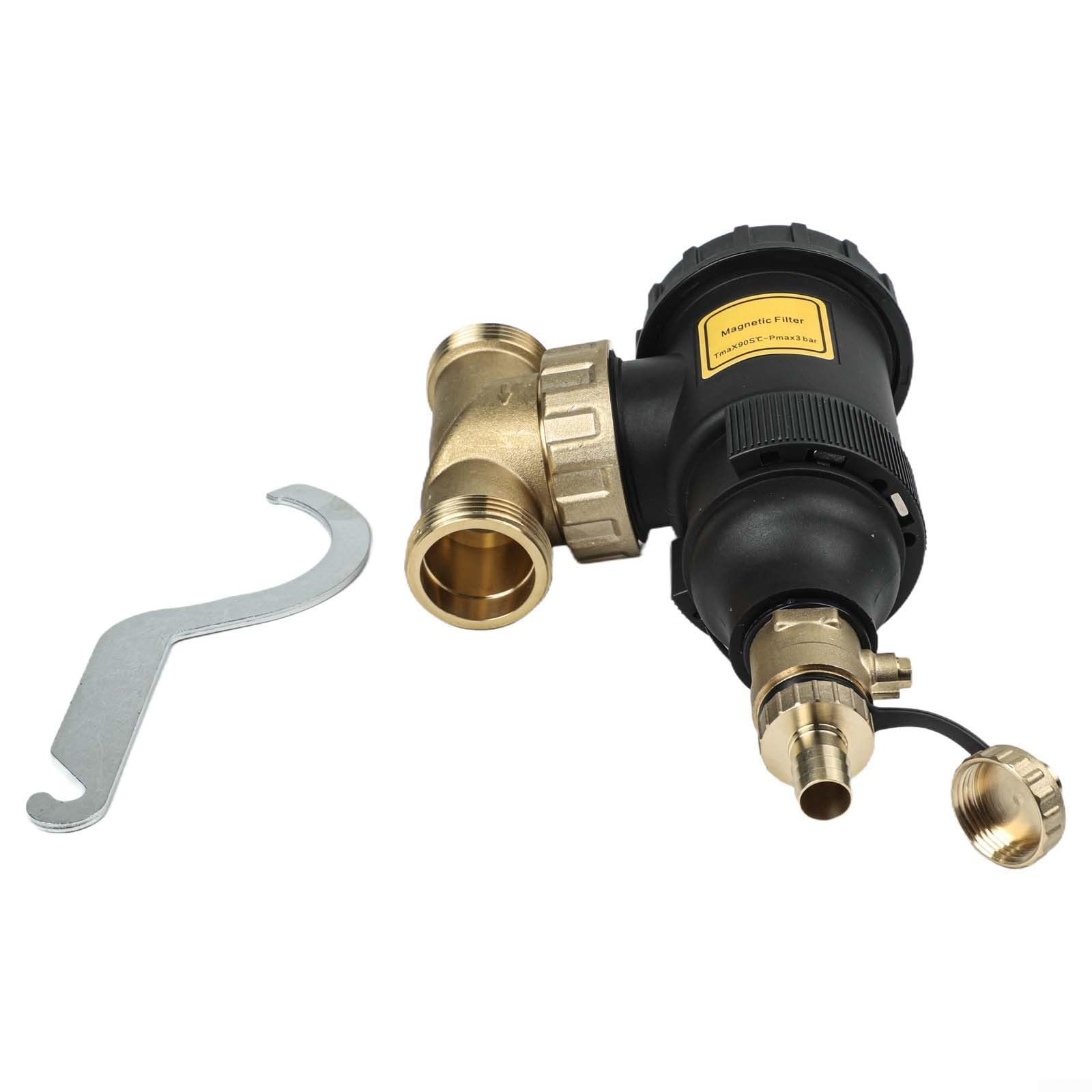 Separador de filtro de suciedad de caldera con eliminación magnética de lodos, filtro de calentador de agua central para sistemas de calefacción HVAC, pantalla de malla de acero inoxidable, DN20 DN25