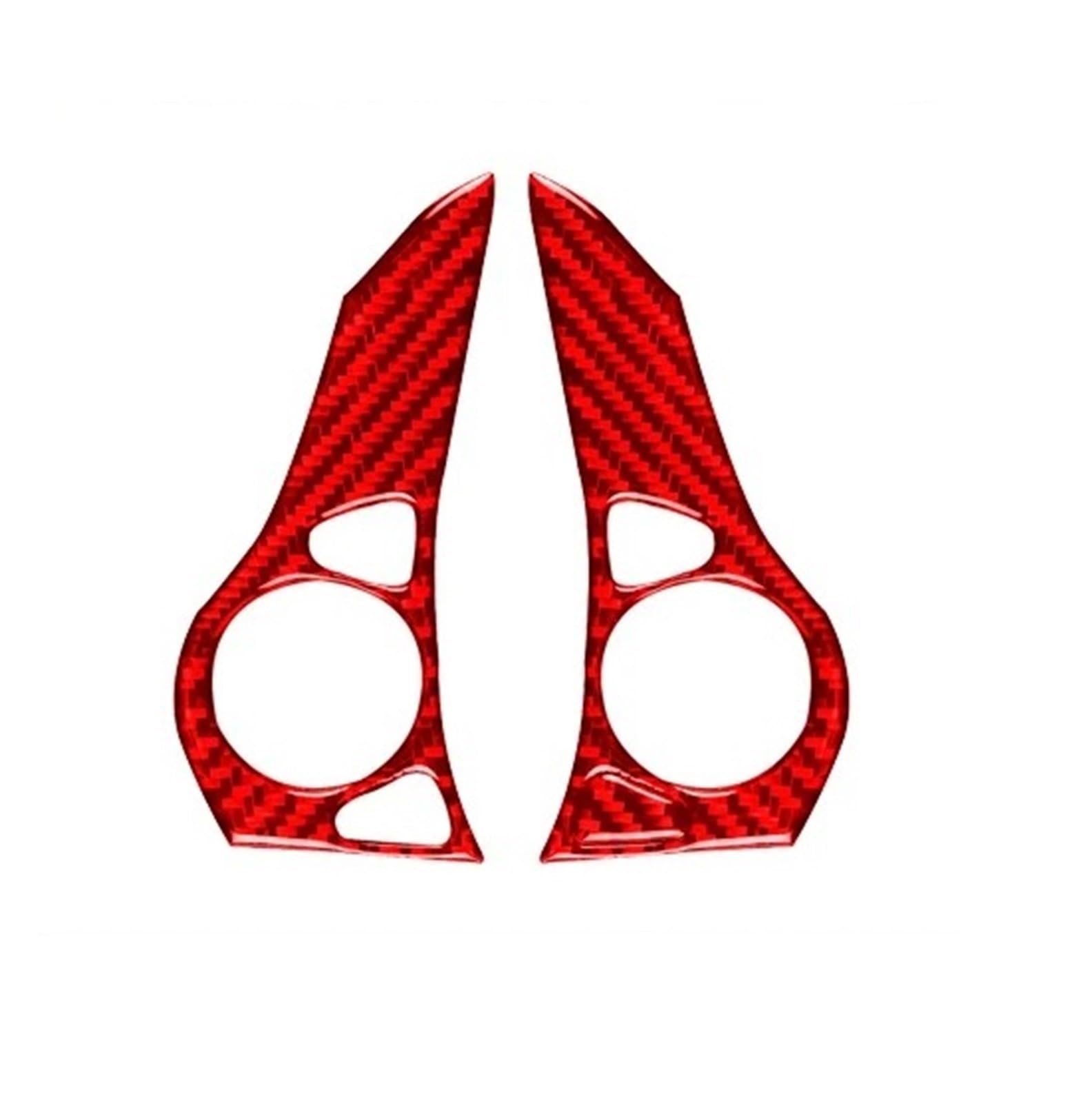 Oexrigru Red Carbon Fiber Car Interior Moulding Trim For 9Th For Civic For Coupe For Sedan 2013-2015 Steering Wheel Button Panel Trim Cover Car Interior Sticker Interior Accessories(Red Carbon Fiber)