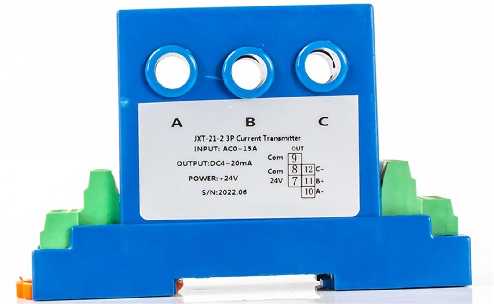 Transmetteur de courant AC, sortie analogique triphasée 4-20ma 0-5v 0-10v, transducteur de Signal triphasé(Input AC 0-5A,3 x 0-10V Output)