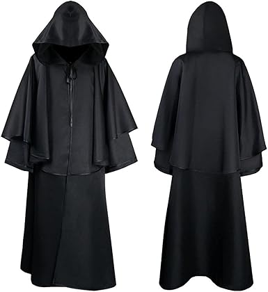 white hooded cloak with sleeves