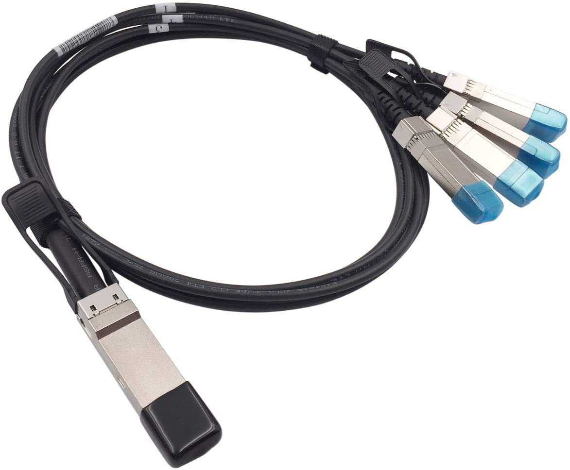 Kabel 40G QSFP+ do 4xSFP+ Breakout Twinax | 40 Gbps-CR4 DAC pasywny kabel DAC do urządzeń Arista CAB-Q-S-5M, 5 metrów (16,4 stóp)