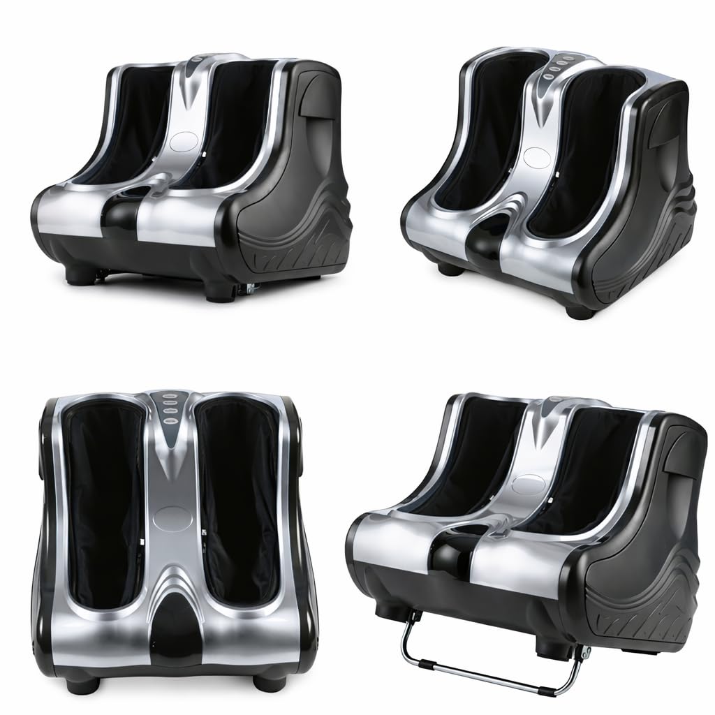 MoCho® Fußmassagegerät Fußmassage Elektrisch mit Wärme & Luftdruck – 360° Airbag Kompression für Füße & Waden – Shiatsu Massagegerät gegen Schmerzen, Muskelkater & schwere Beine – 3 Intensitätsstufen