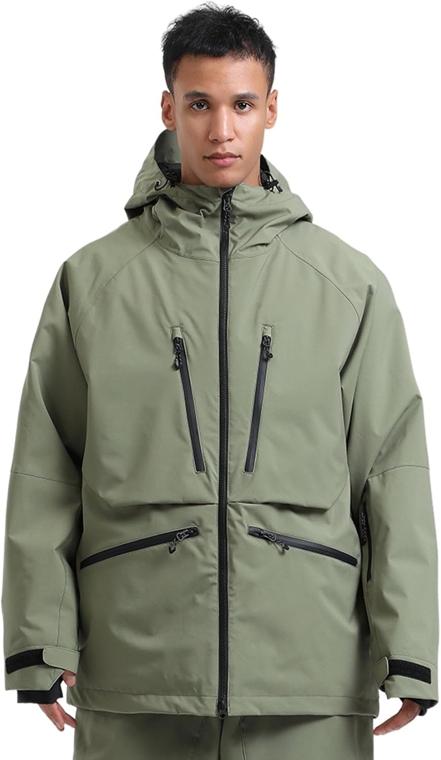 IMPHUT Snowboard Jacket Mens Ski Snow Jackets Snowboarding Coat Waterproof Windproof Winter Hooded Mountain Jacket