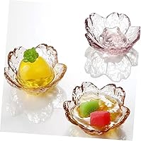 Vista 5 de Cabilock Plato de cristal de flor de cerezo plato de postre plato de ensalada de vidrio bandeja de almacenamiento de vajilla de cristal bandeja