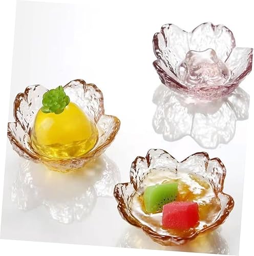 Miniatura 5 de Cabilock Plato de cristal de flor de cerezo plato de postre plato de ensalada de vidrio bandeja de almacenamiento de vajilla de cristal bandeja de