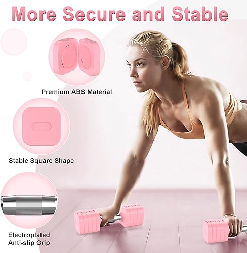 Miniatura 3 de Juego de mancuernas ajustables de 30.8 libras, cada mancuerna de peso ajustable con 6 niveles de 4.46.68.81113.215.4 libras, juego de pesas de mano