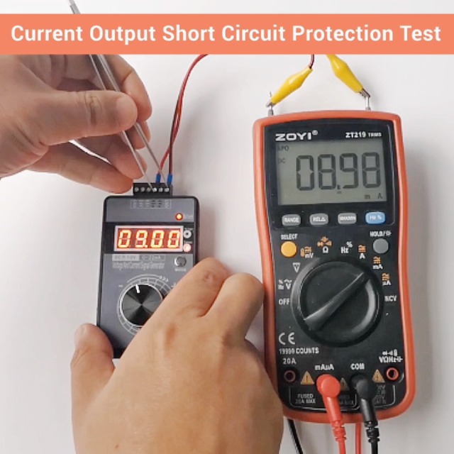 Image of Riiai DC 0-10V 0 /4-20mA Current Voltage Signal Generator, Built-in Battery Power Supply Interface Analog Simulator, Adjustable 4-Digit Display, for PLC, Panel Debugging, Device Testing