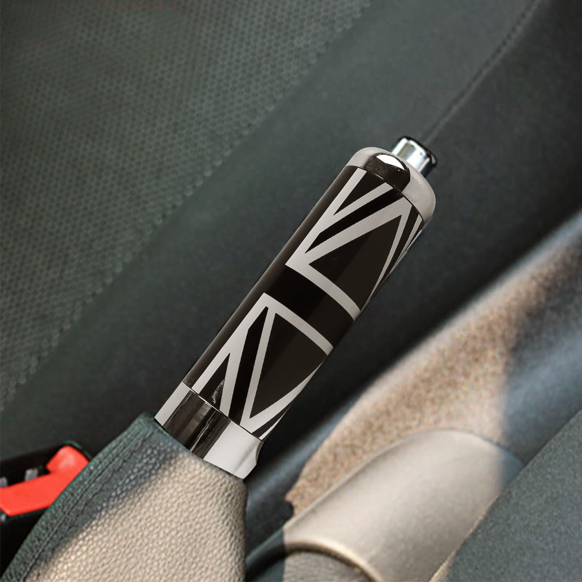 Riven Manchon de levier de frein à main en aluminium pour Cooper Clubman R50 R52 R53 R55 R56 R57 R58 R59 (noir et blanc)