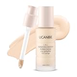 2-IN-1 Foundation + Concealer, Full Coverage Long-Lasting Matte Makeup for Normal, Combination and Oily Skin, Buildable Waterproof Formula with Hyaluronic Acid （02 Classic Ivory）