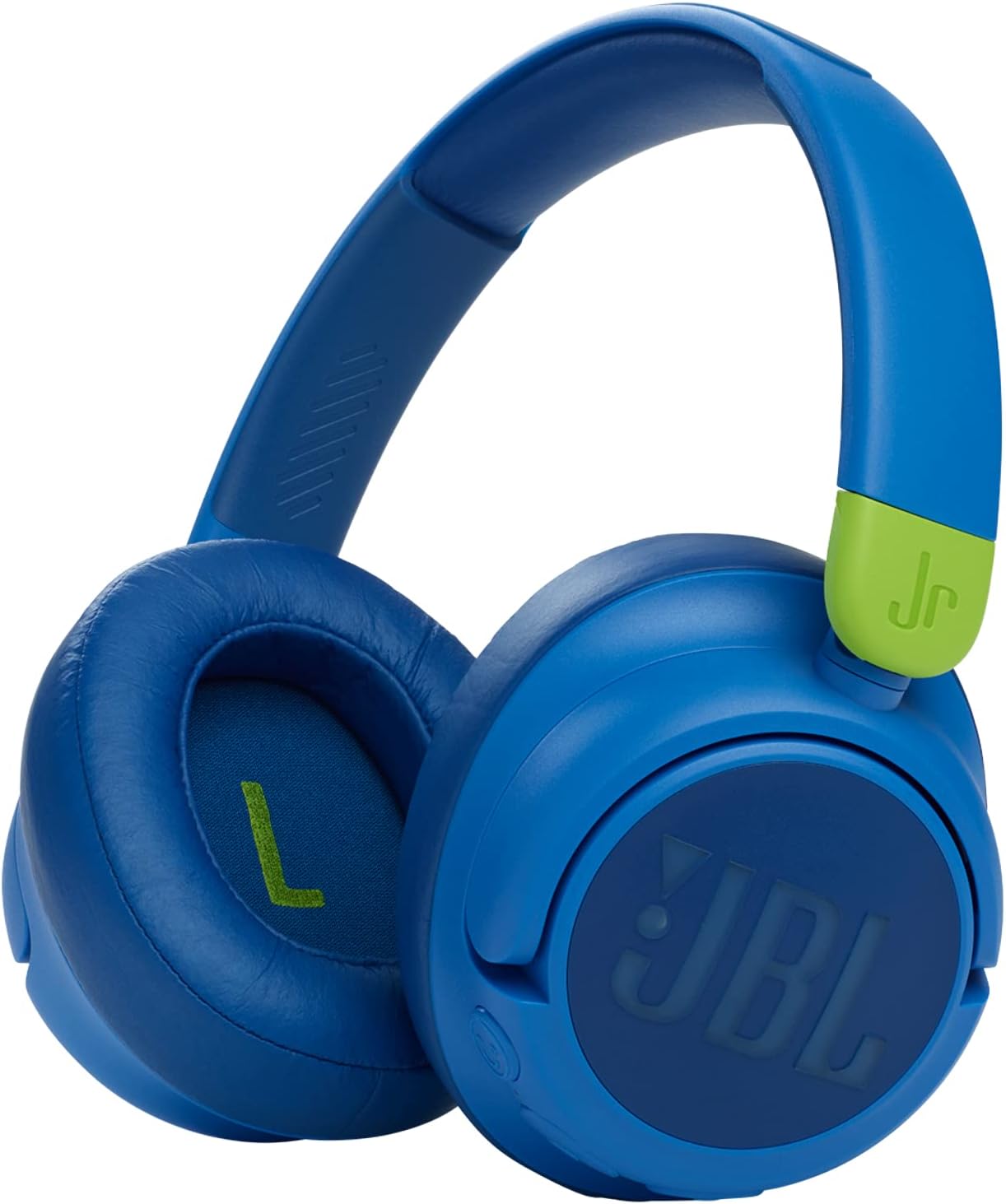 JBL JR460NC Wireless Over-Ear Noise Cancelling Kids Headphones, Built-In Mic, 20 Hour Battery, Designed for Kids, Detachable Audio Cable, Blue, JBLJR460NCBLU