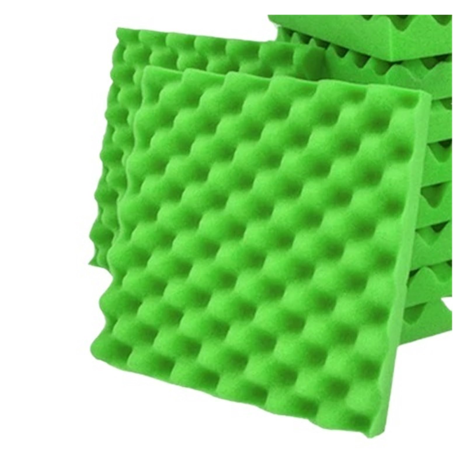 Pannelli in Schiuma Acustica Schiuma fonoassorbente for pareti a trogolo, 6, 12, 24, 48 pezzi, densità, materiale, schiuma acustica, isolamento acustico del soffitto(Green,24 Pcs With Tapes)