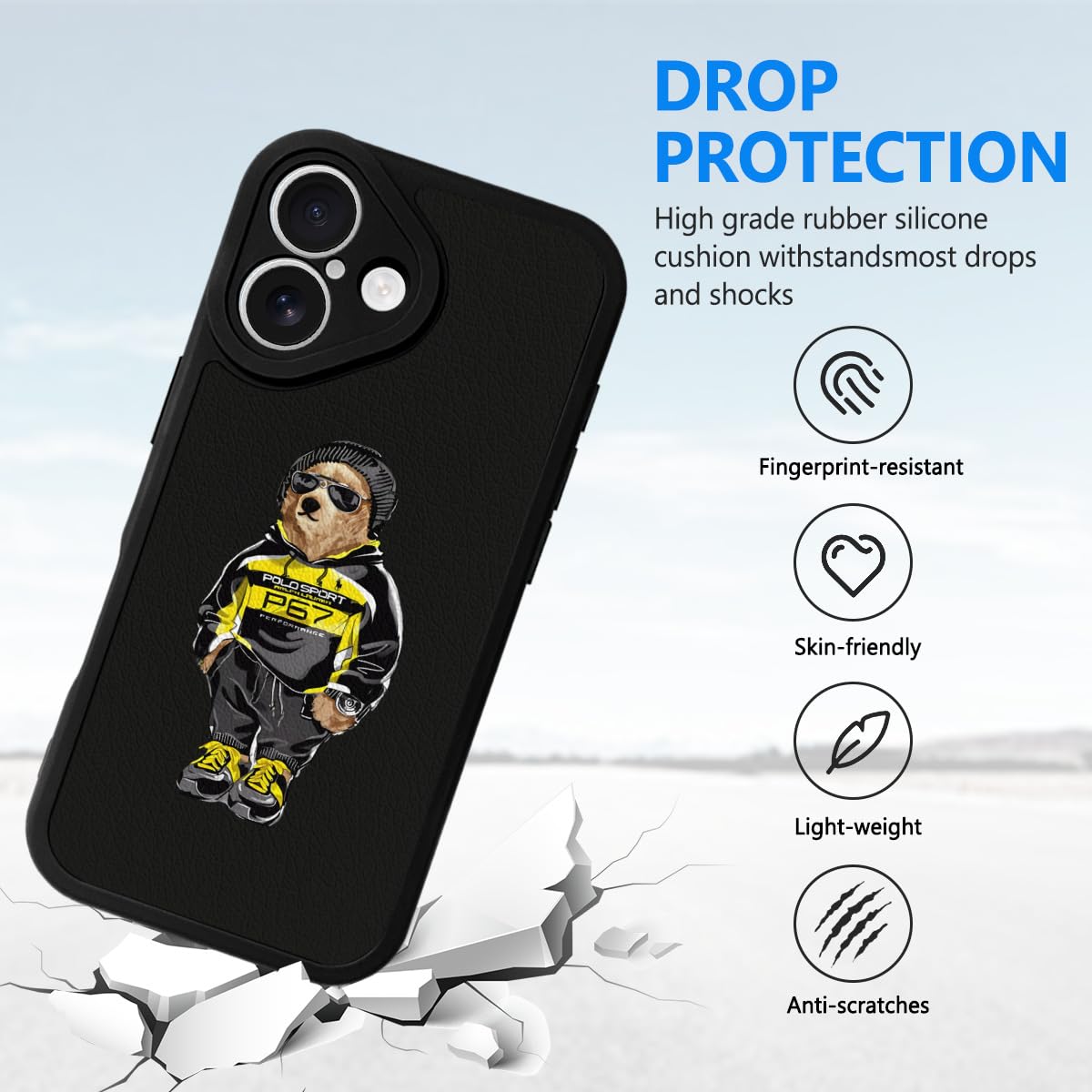 Amazon.co.jp: くま ポロベアー bear polo bear iPhone 16 ケース