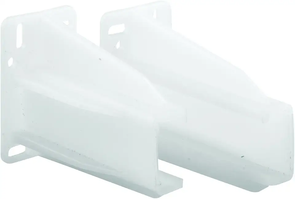 Prime-Line MP7227 Drawer Track Back Plate, 5/16 In. x 7/8 In., Plastic, White (1 Set)