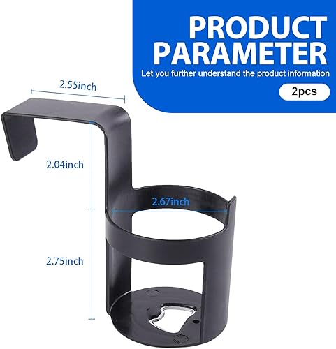 Miniatura 2 de 2 portavasos para puerta de automóvil, almacenamiento portátil para vasos de agua, soporte para bebidas de automóvil, universal para la mayoría de
